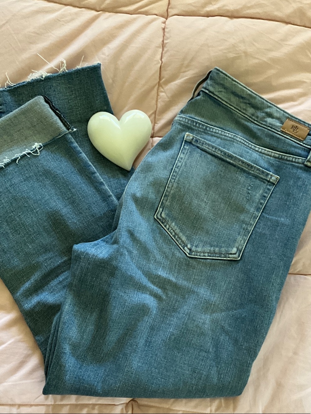 Lauren Ralph Lauren raw hem light denim jeans Size 12